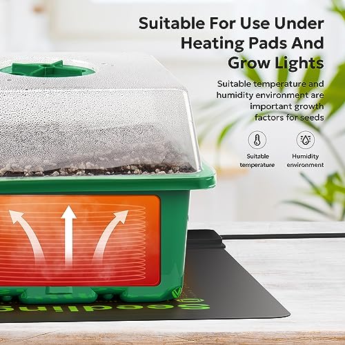 10 Packs Seed Starter Tray with Humidity Dome (120 Cells Total) B871226