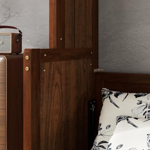 Walnut Wood Murphy Bed with Desk O4909