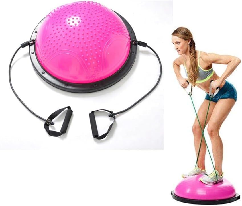 Half Ball Balance Trainer with 2 Resistance Bands V960448