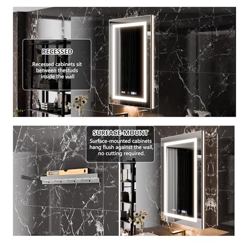 Lighted Medicine Cabinet with Mirror, 24" x 36" LED N396