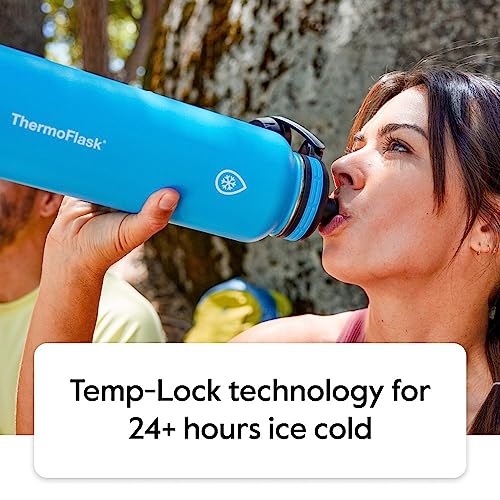 40 oz Double Wall Vacuum Insulated Stainless Steel 2-Pack Water Bottles, Gray/Pine L18929