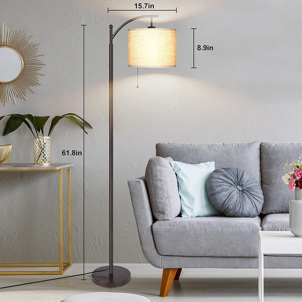 Brown Arc Floor Lamp with LED Bulb T763