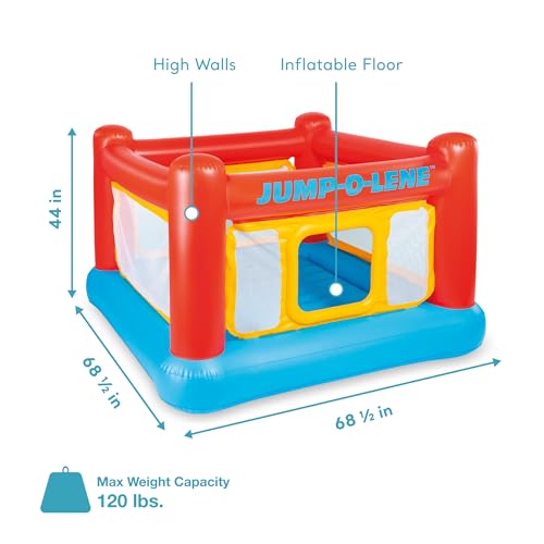 Inflatable Trampoline Bounce House with Crawl-Thru Door & Net F775816