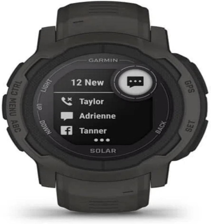 Graphite GPS Outdoor Watch with Solar Charging W68944