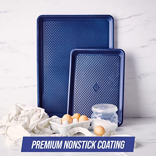 Blue Diamond 2 Piece Nonstick Cookie Sheet Baking Pan Set L494389