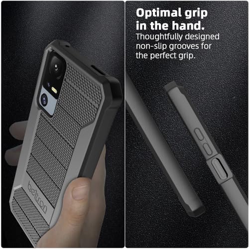 Slim Industrial Strength Protective Grip Case for TCL 40XL (Red) R66609