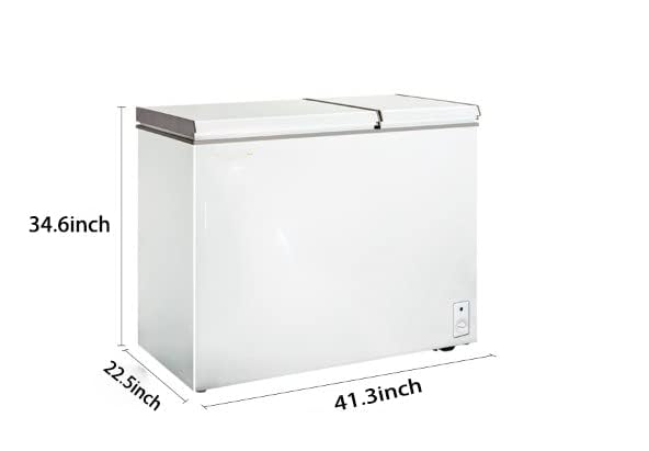 White 7.7 Cu.ft Double Door Chest Freezer with Removable Baskets O787