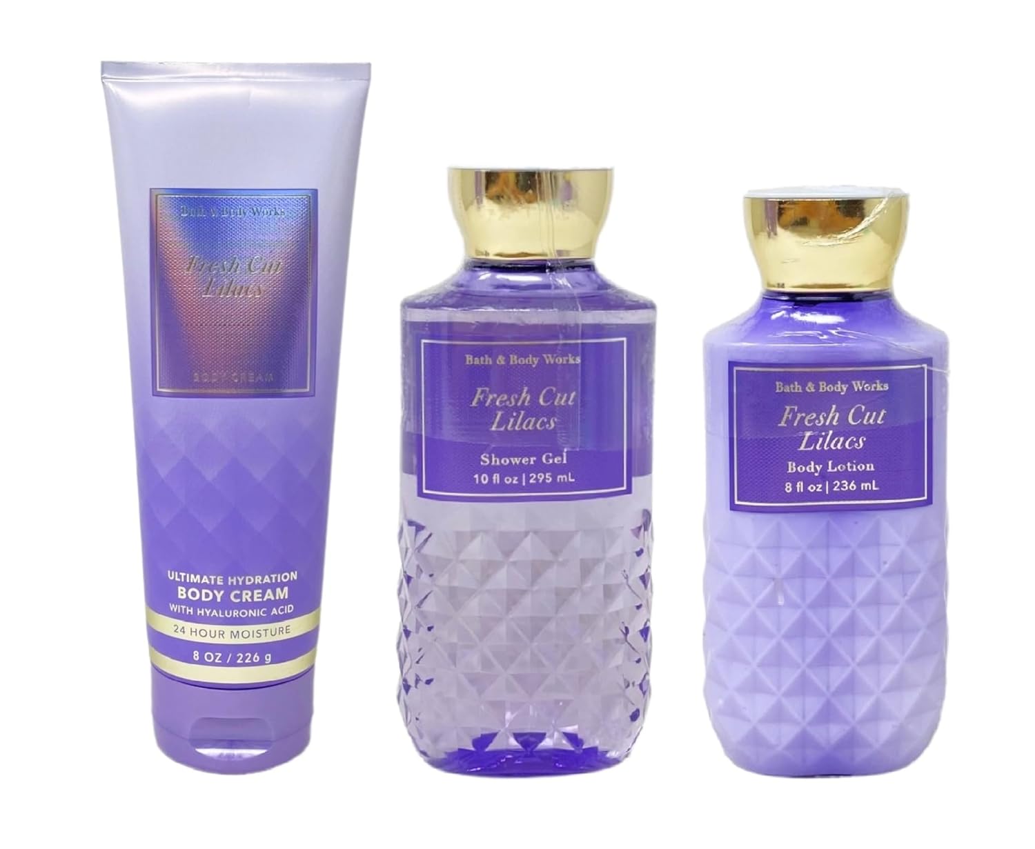 3 Piece Bundle Body Cream Shower Gel Body Lotion Full Size V537
