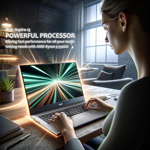 15.6" FHD Display AMD Ryzen 5 5500U 64GB RAM 1TB SSD Windows 11 Pro Laptop Y366