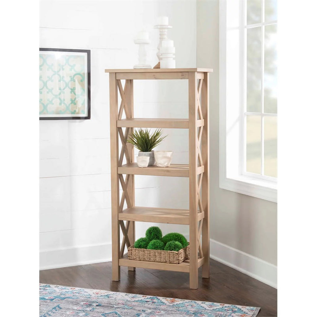 Driftwood Brown Pine Wood Bookcase R670