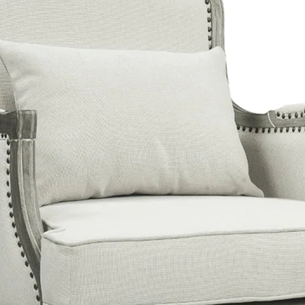 Cream Accent Chair with Nailhead Trim W934027