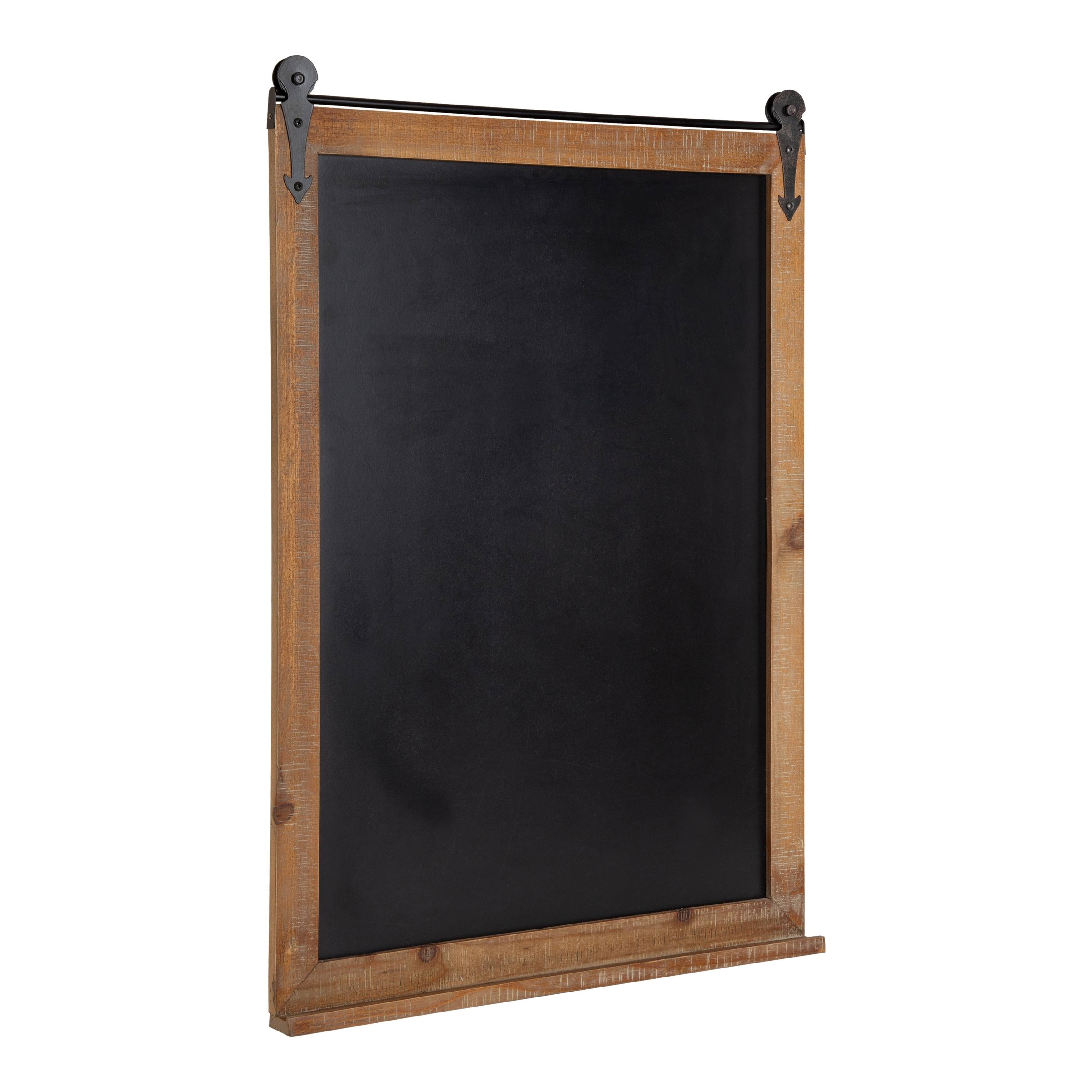 Rustic Brown Barn Door Wood-framed Chalkboard G3629