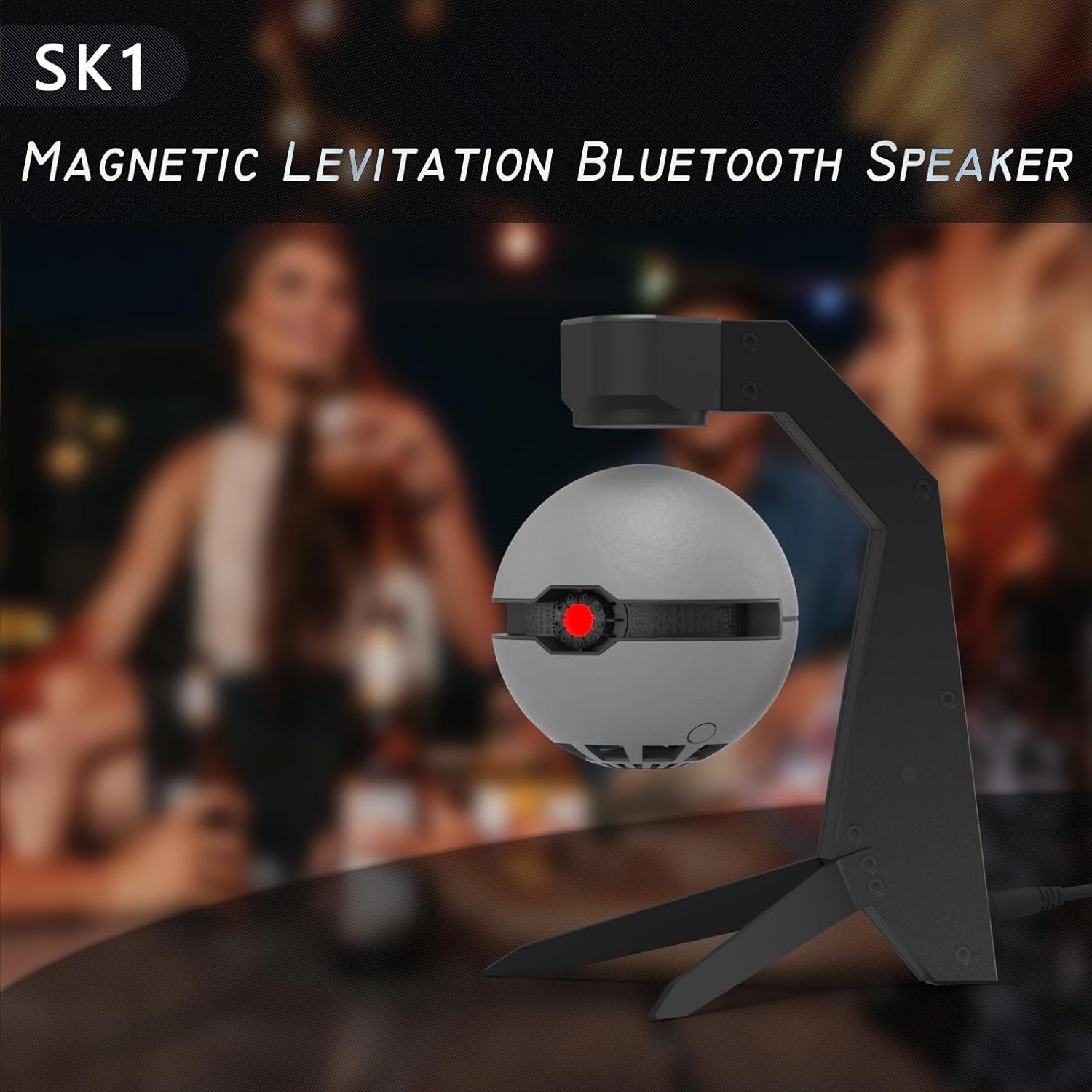 Magnetic Levitation Bluetooth Speaker with Aluminum Alloy Base Type-C Charging Port K17398