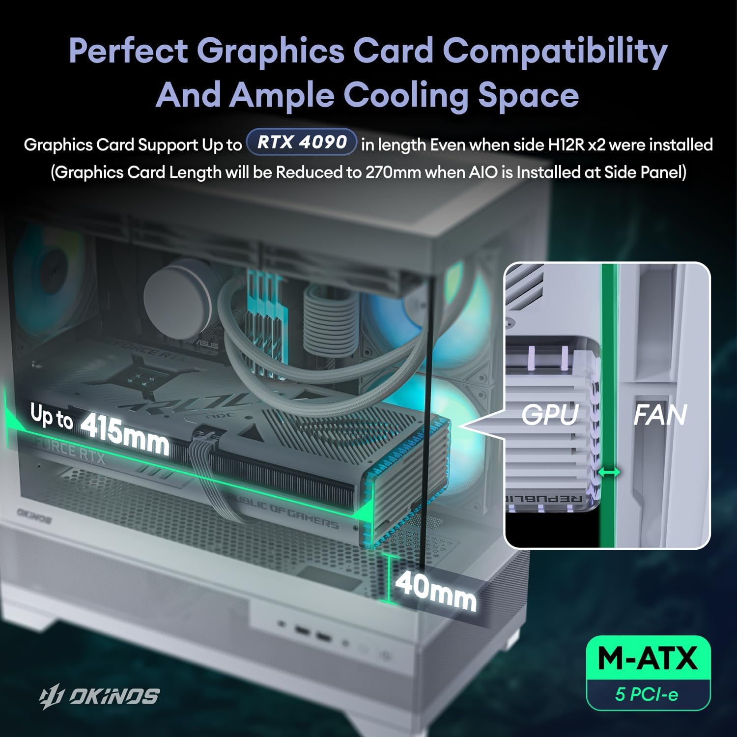 White Micro ATX PC Case with Tempered Glass X162934