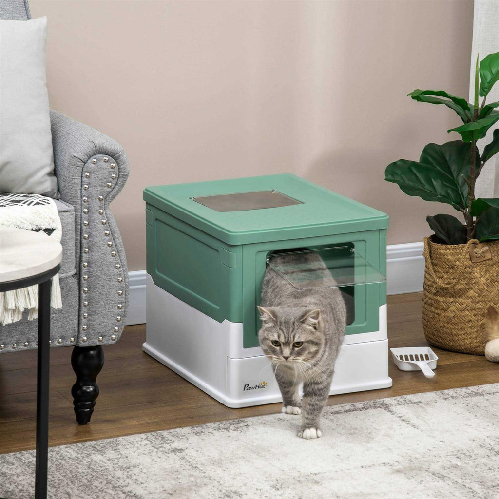 Fully Enclosed Cat Litter Box with Front Entry U573025