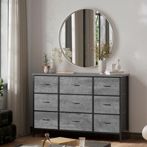 9 Drawer Fabric Dresser A22903