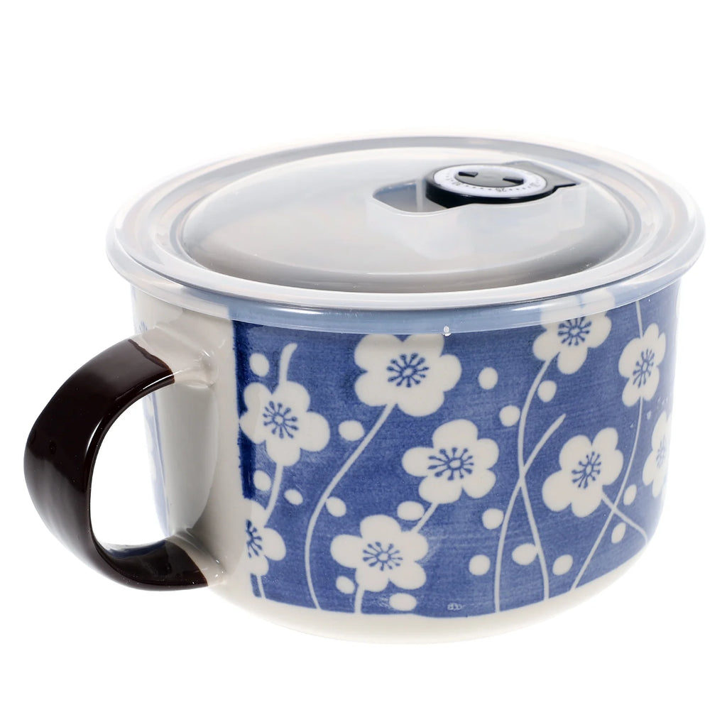 1 Set of Ceramic Noodle Bowl with Lid M936447
