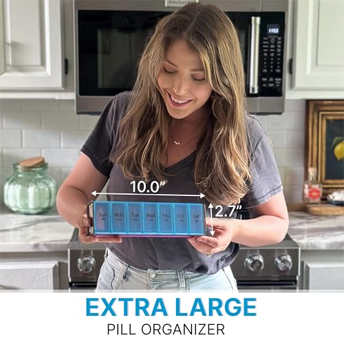 7 Day Pill Organizer with AM PM Compartments D863659