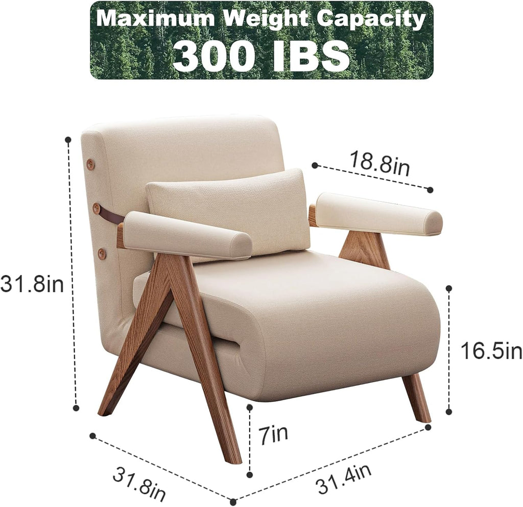 3-in-1 Single Chair Bed Sleeper with Adjustable Backrest T601
