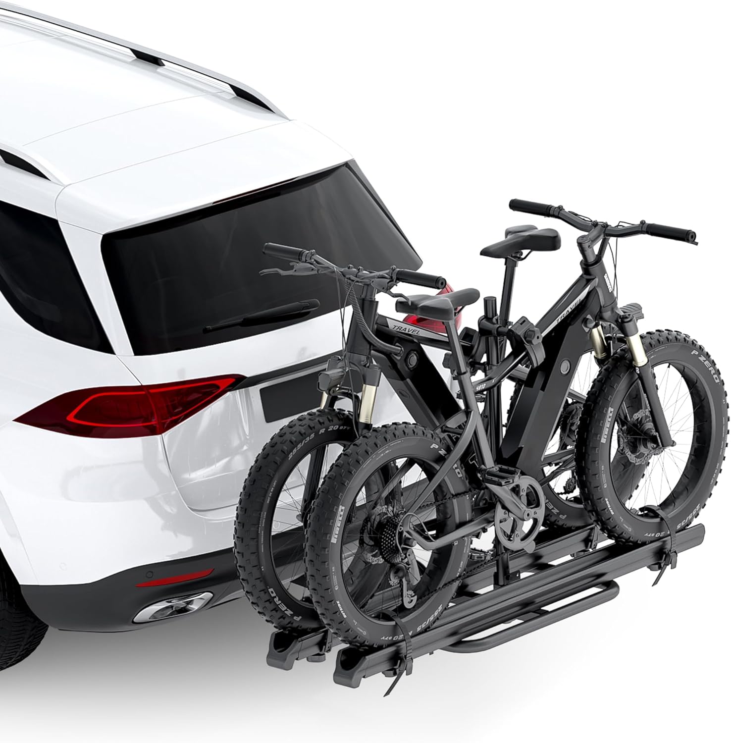 2" Hitch Mounted Platform Bike Rack, 200 Lbs Max Loading X7470