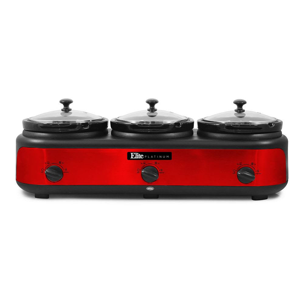 Red Triple Slow Cooker Buffet L92150