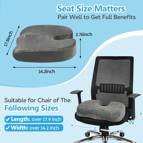 Grey Memory Foam Seat Cushion U566697