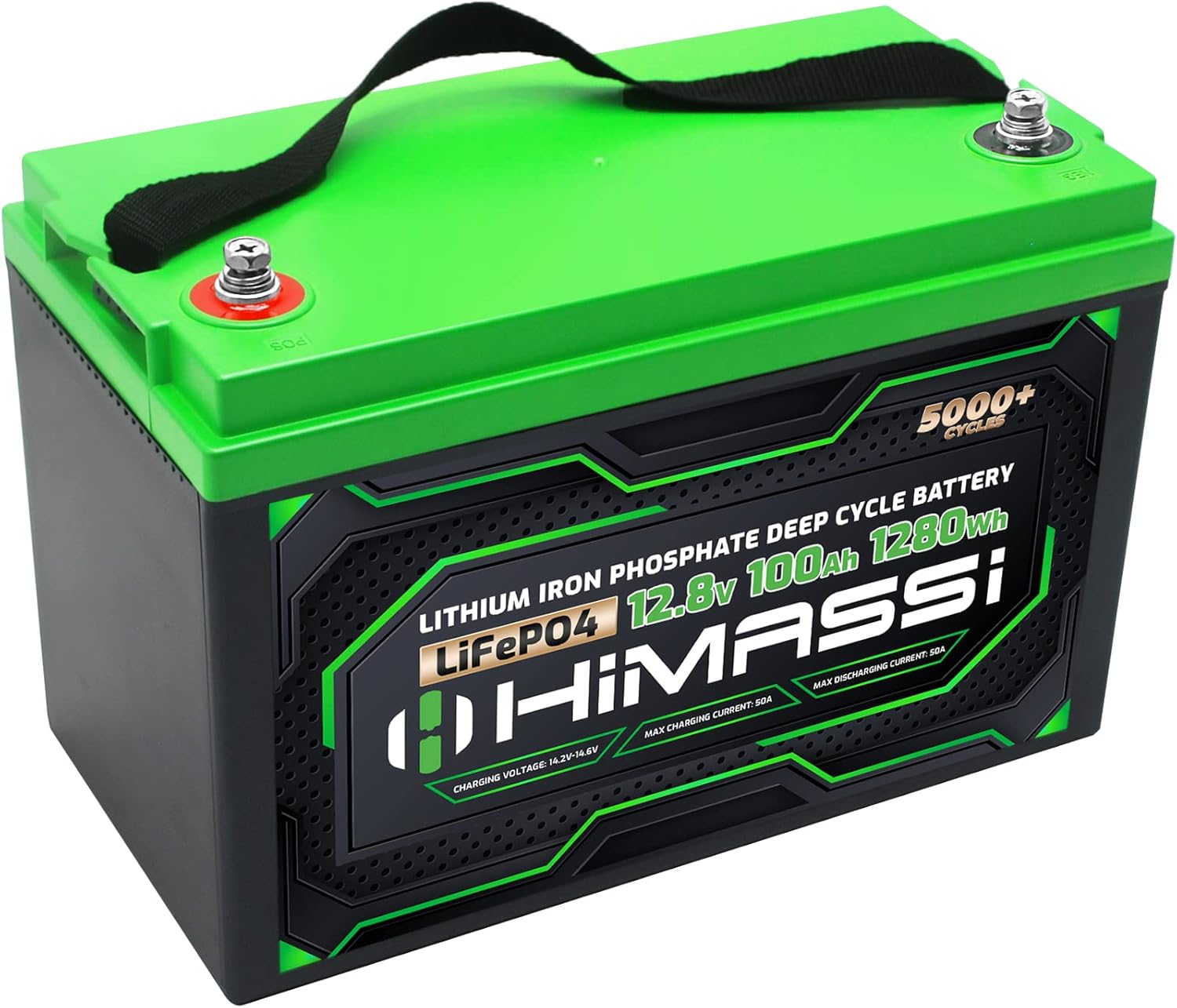 12V 100Ah LiFePO4 Battery 50A BMS Deep Cycle Battery Pack N651637