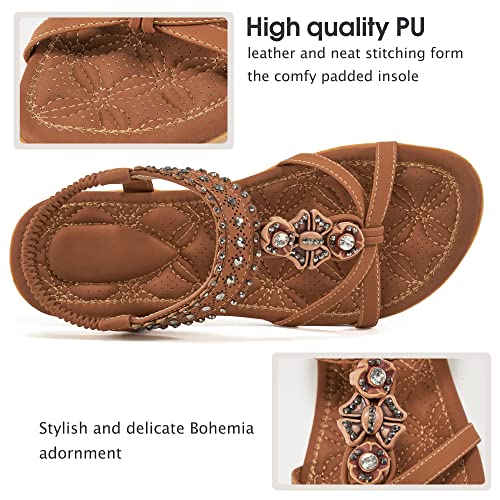 Women's Sandals with Non Slip Bohemian Flats A850