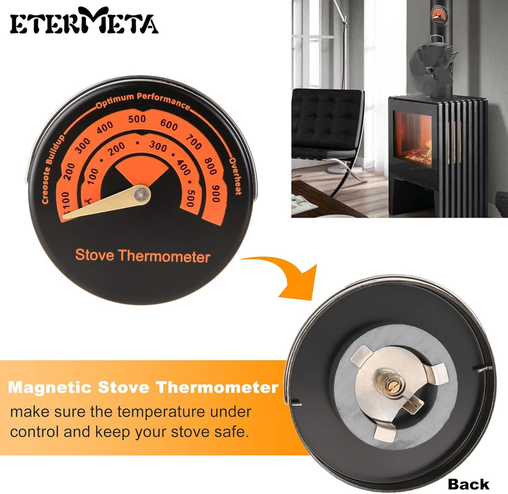 4 Blade Heat Activated Stove Fan Pack of 2 A215
