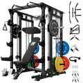 All-in-One Smith Machine with Power Cage and Cable Crossover System R8408