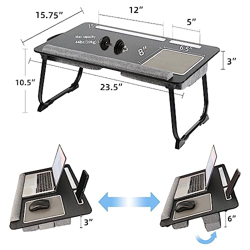 3 in 1 Foldable Adjustable Height Lap Desk with Cushion Q50429