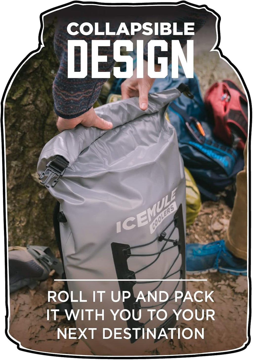 Collapsible Backpack Cooler, 23 Liter, Waterproof J21496