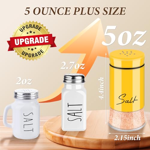 Gold Salt and Pepper Shakers Set, 5 oz Refillable I641