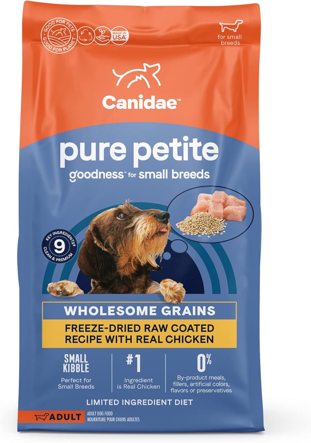 10 lbs. Dry Dog Food for Small Breeds, Chicken & Wholesome Grains B919935
