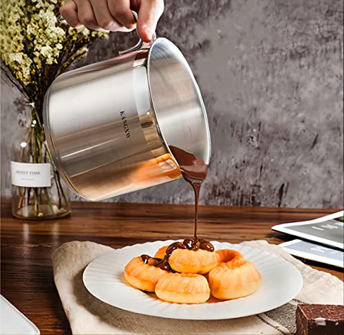1.5 Quart Stainless Steel Saucepan with Pour Spout and Glass Lid U692