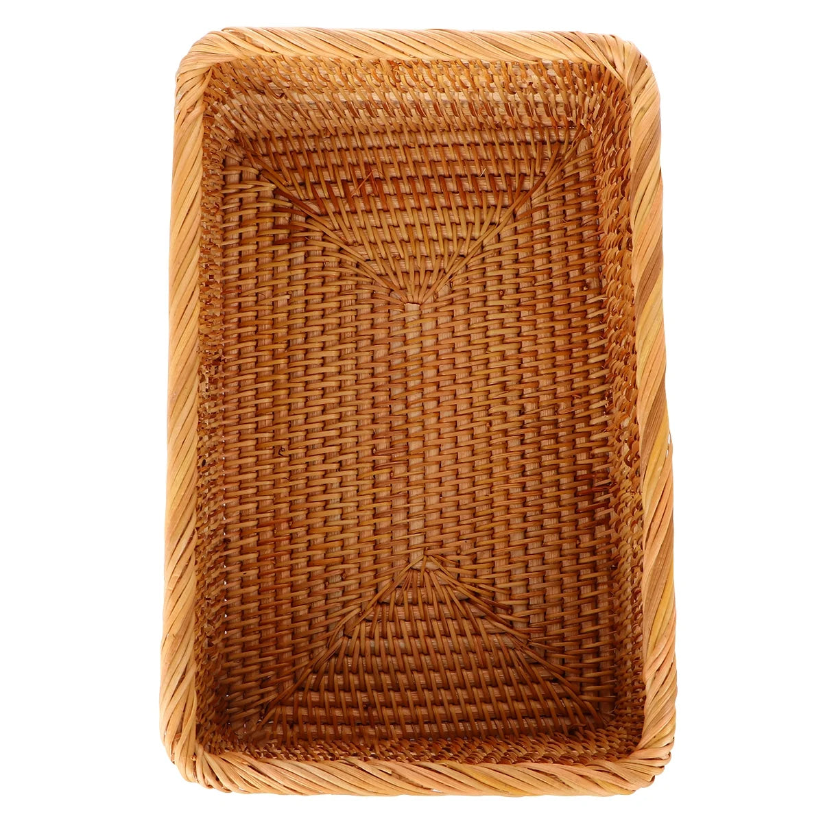 Wicker Basket with Lid Storage Boxes Q69610