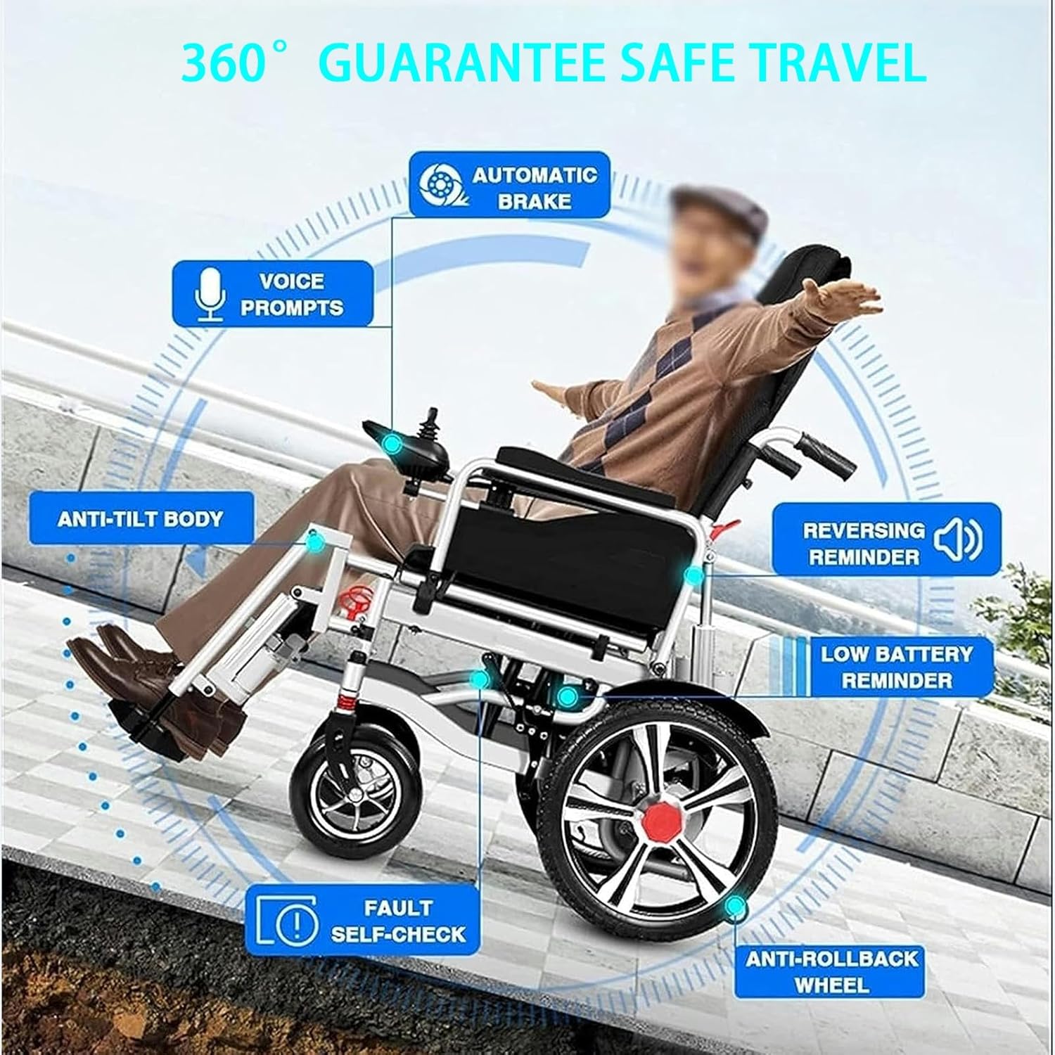 Dual Motor Foldable Electric Wheelchair Z933