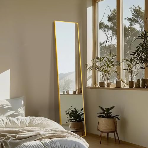 Black Full Length Floor Mirror with Aluminium Frame K25183