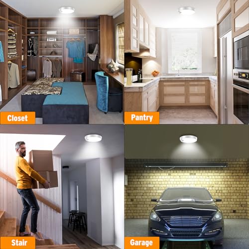 Wireless Battery Operated LED Ceiling Light with Remote, 7.5 Inch 6000mAh E29214