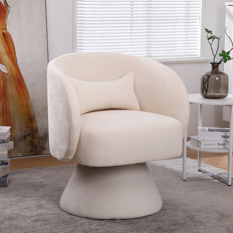 Teal Linen Swivel Accent Chair D18311