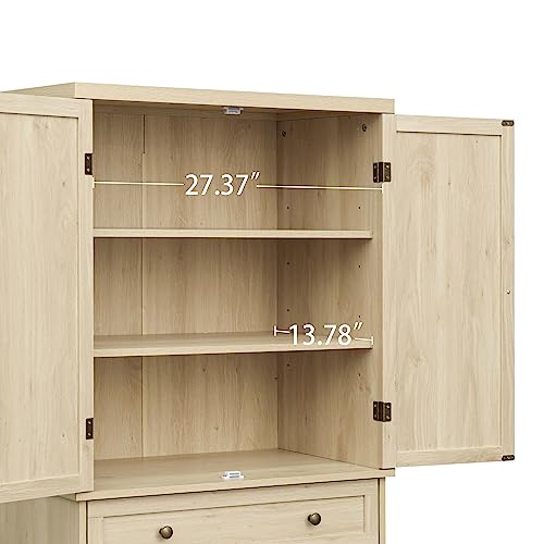 Charcoal Grey Pantry Cabinet with Wine Rack F503