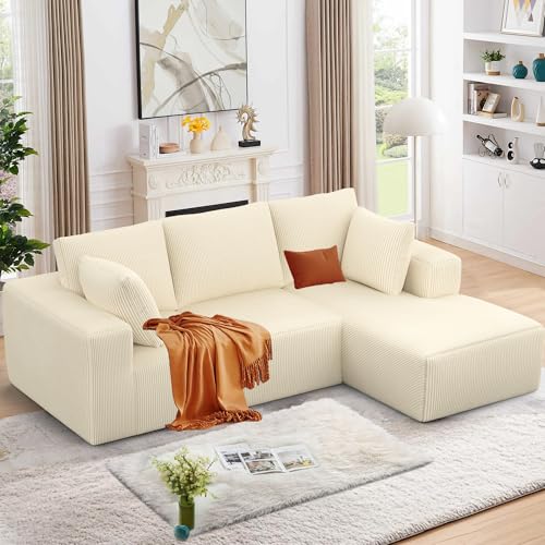 Corduroy Modular Sectional Sofa with L-Shape Chaise I8390