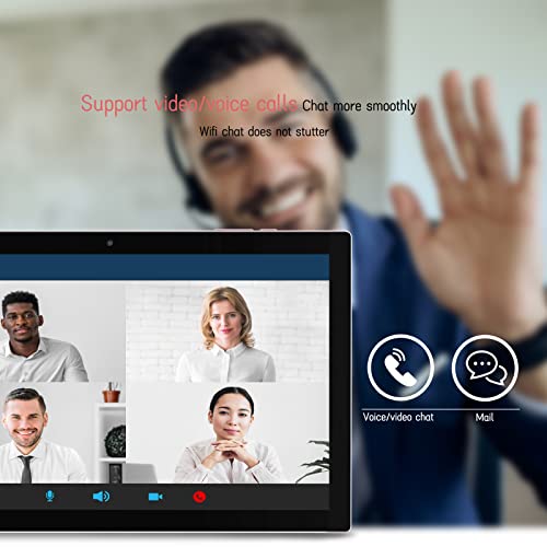 Blue 10.1 inch Android 14 Tablet with Keyboard Case Mouse Stylus Film, 8GB+64GB, 1280*800 HD Touch Screen, 8MP Dual Camera, Wi-Fi Bluetooth U42016