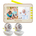Split 55 Baby Monitor with 2 Cameras, 4.3 inches Large Monitor, Night Vision L817408