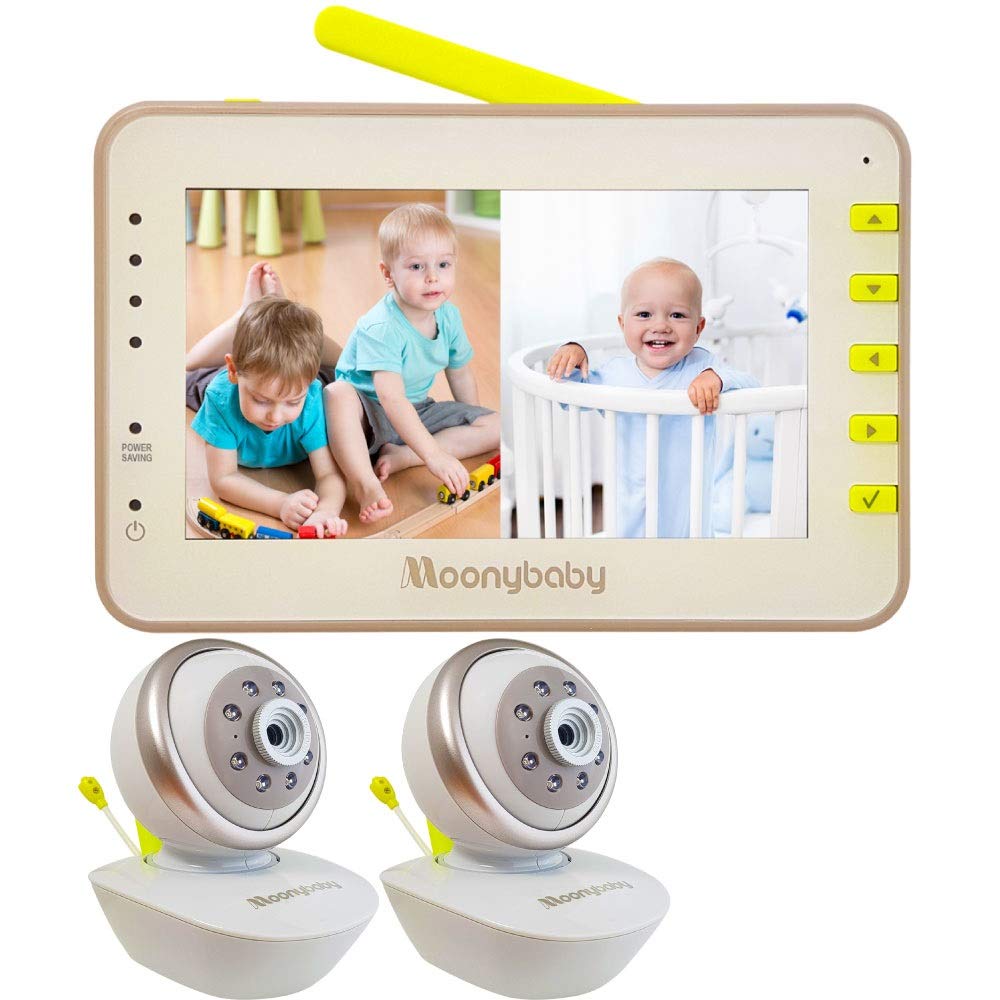 Split 55 Baby Monitor with 2 Cameras, 4.3 inches Large Monitor, Night Vision L817408