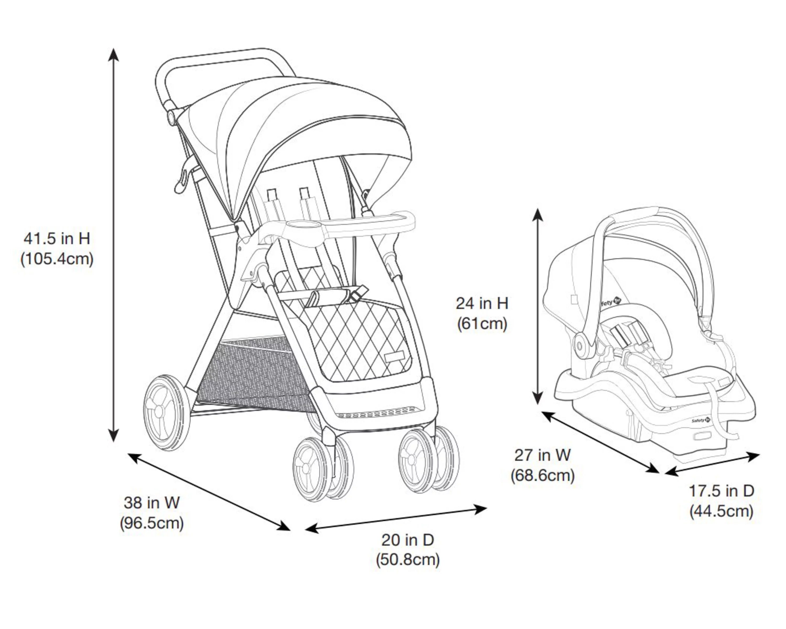 Navy Camo Travel System Stroller and Infant Car Seat O822