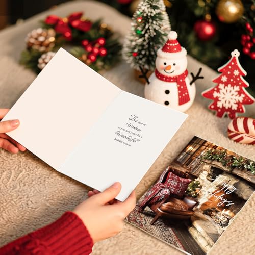 Set of 20 Boxed Christmas Cards with Envelopes & Stickers, 5" x 7" U854326