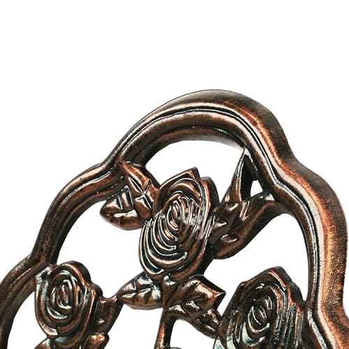 3-Piece Rose Bistro Set with Cast Aluminum Top Table F315481