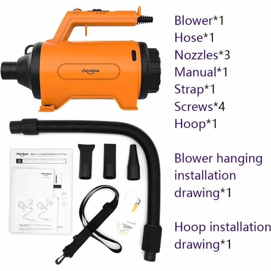 High Velocity Pet Grooming Force Hair Dryer O445002