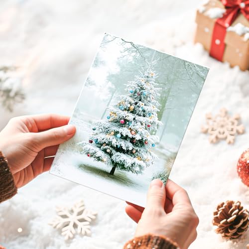 Set of 20 Boxed Christmas Cards with Envelopes & Stickers, 5" x 7" U854326